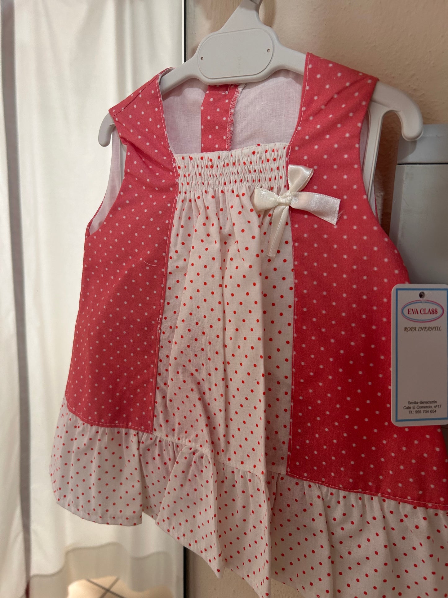 Vestido y braga Eva Class lunares coral