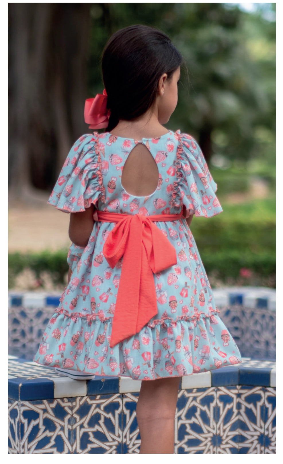 Vestido estampado Naranja 25VV07 Vera Nekenia