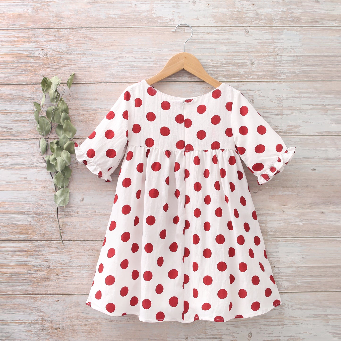 Dadati NC21 Vestido niña lunares rojos lolimariscalmoda 26.95