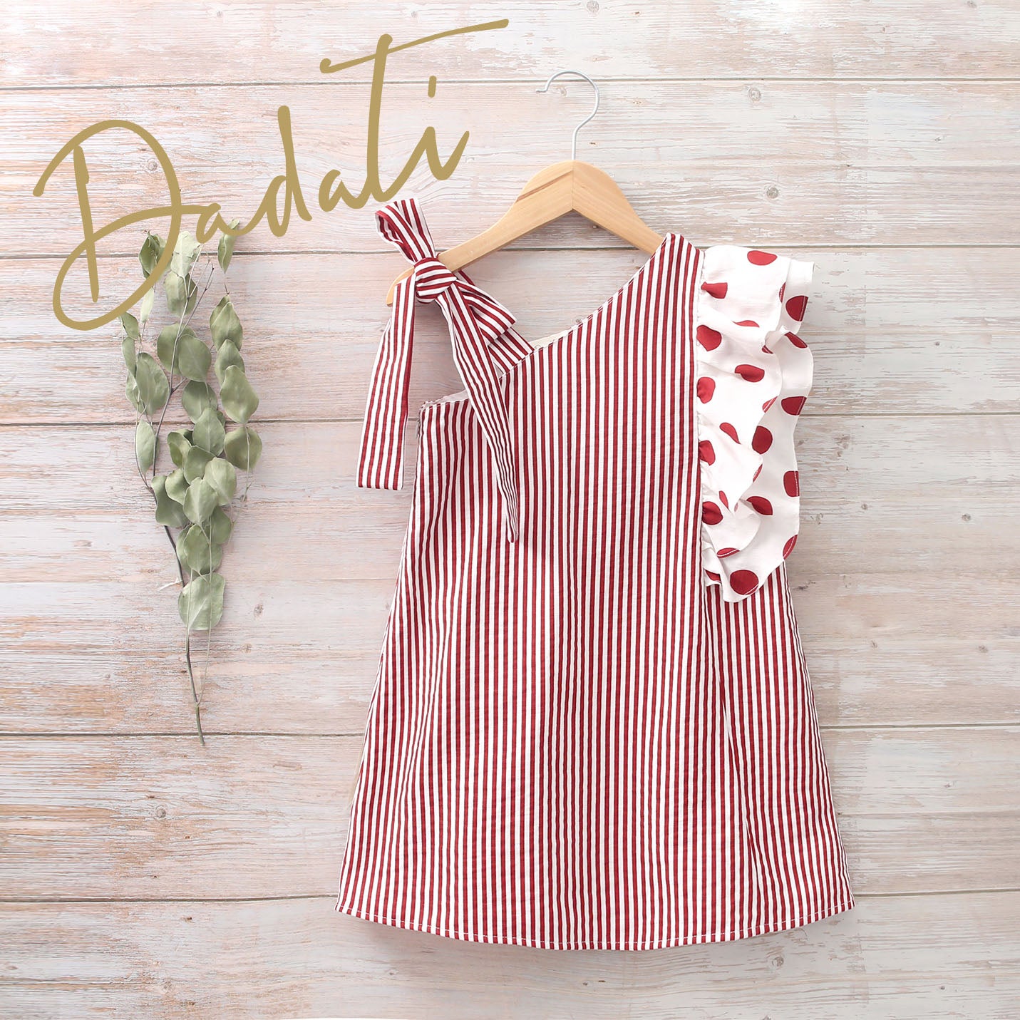 Dadati NC21 Vestido niña rayas rojas lolimariscalmoda 27.95