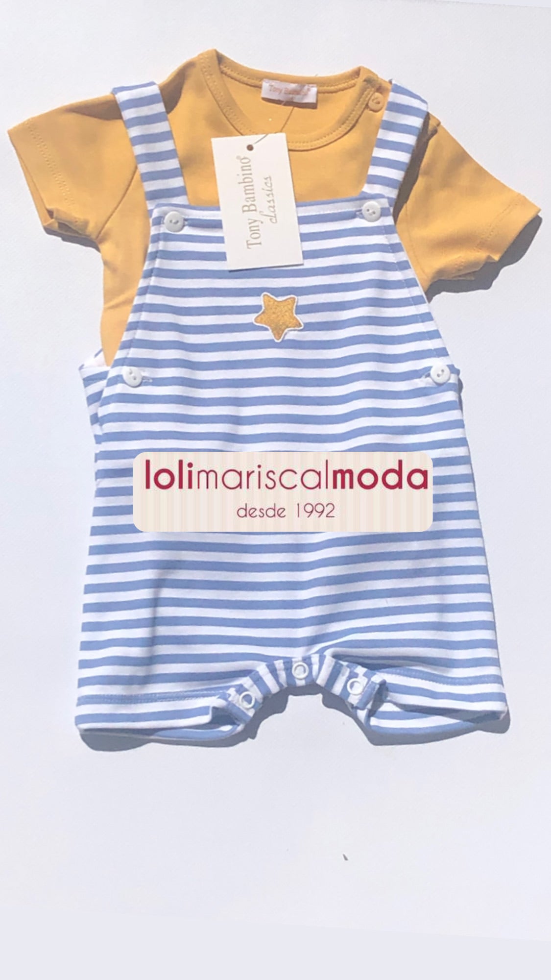 Tony Bambino Conjunto niño Estrella Mostaza lolimariscalmoda 17.95