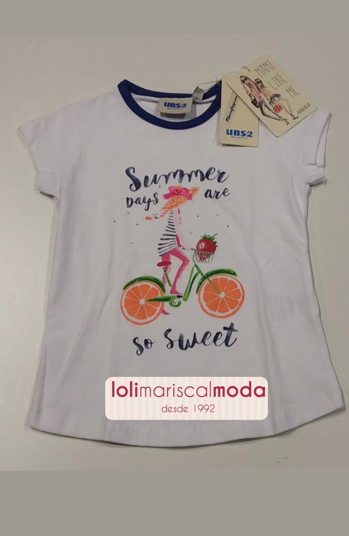 Camiseta Niña Summer Blanca 2 pieza lolimariscalmoda 6.99