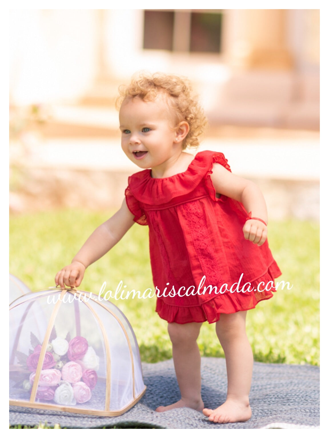 Vestido Niña Rojo Verano 2019 Dolce Petit lolimariscalmoda 14.95