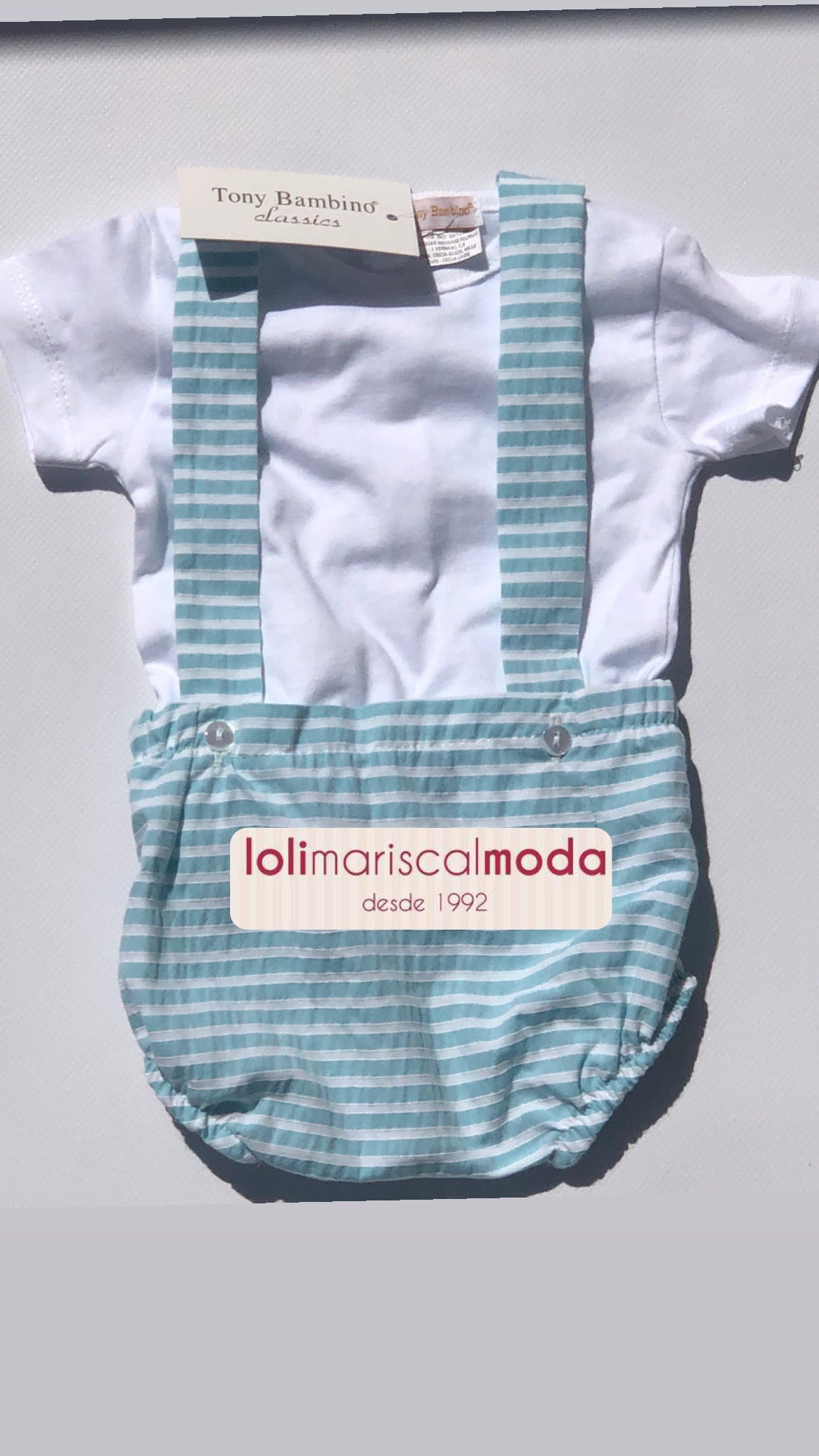 Tony Bambino Conjunto rayas verde lolimariscalmoda 12.75