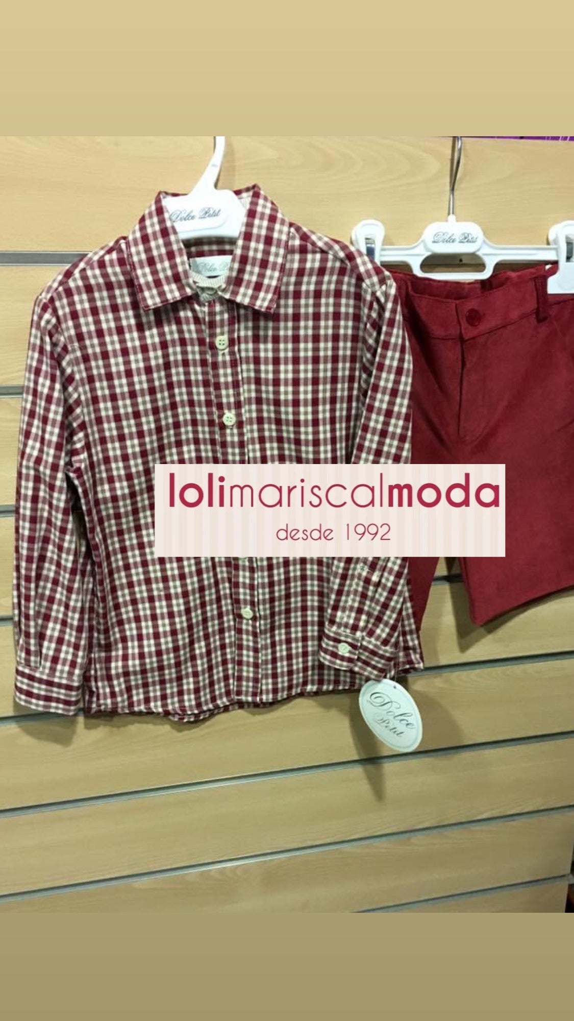 Conjunto niño Dolce Petit Burdeos lolimariscalmoda 18.95