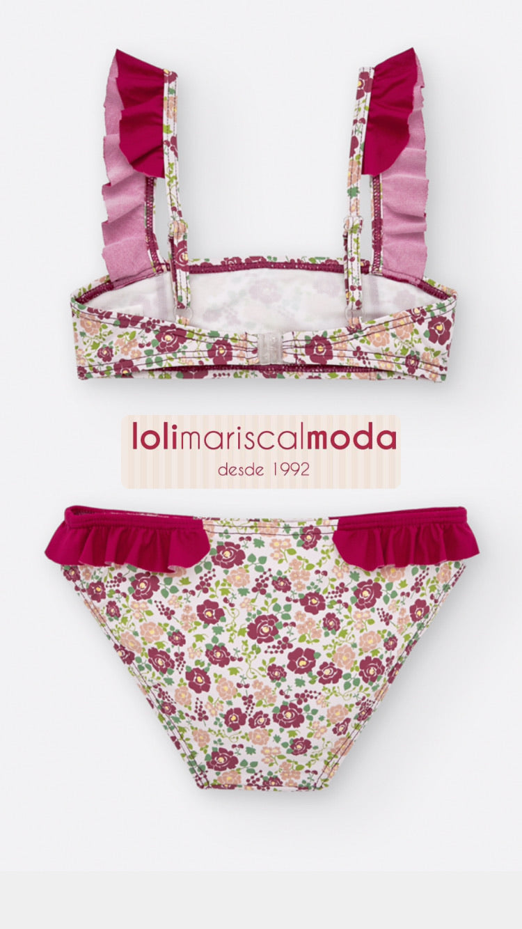 Biquini WaterLemon NC21 Floral Burdeos lolimariscalmoda 19.99