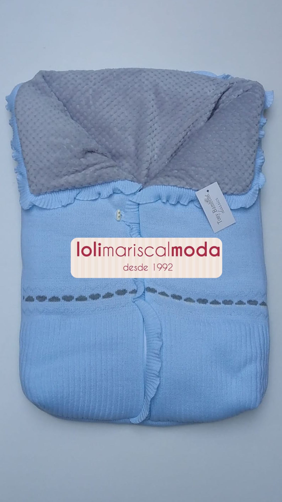 Tony Bambino Saco Punto Corazon Celeste lolimariscalmoda 29.99