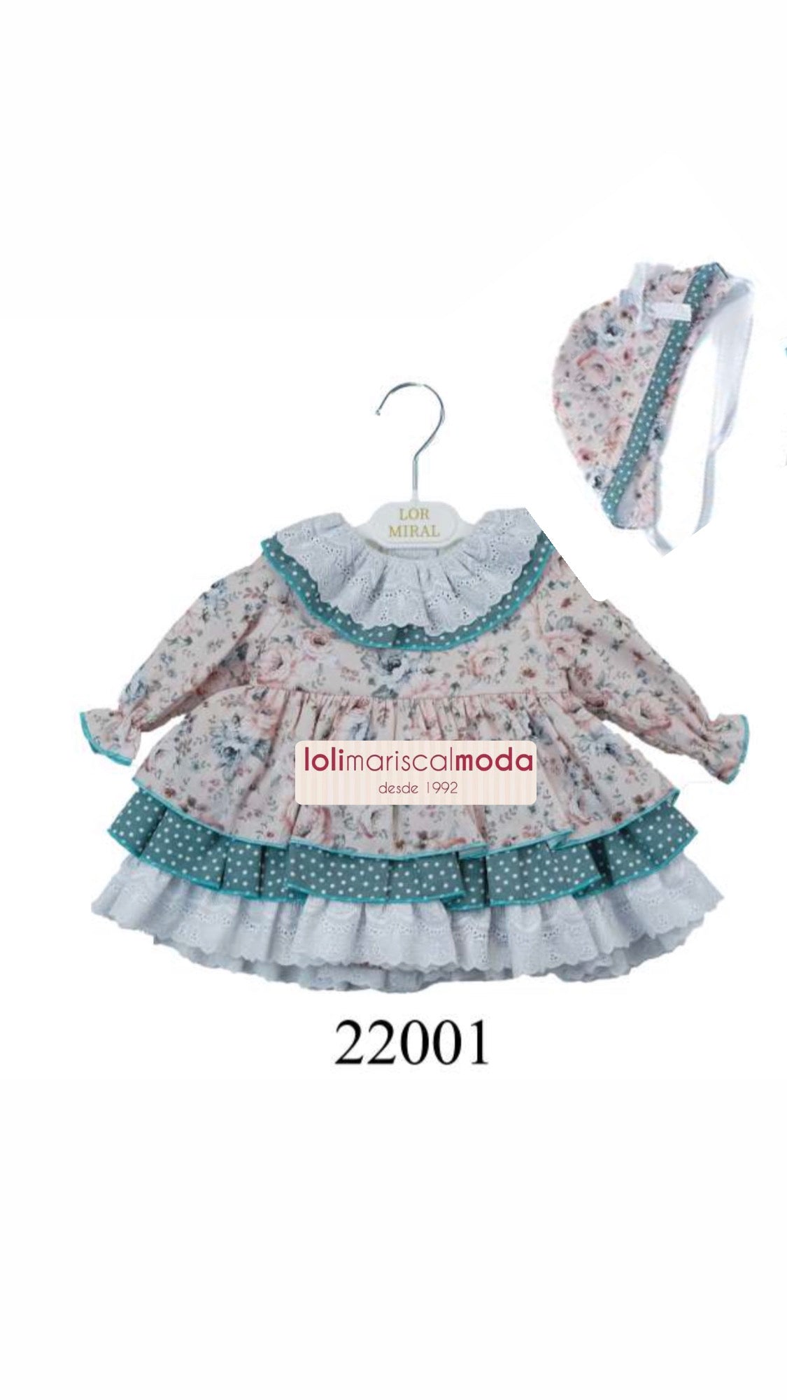 Vestido Bebé Floral Lor Miral 22001/vbg