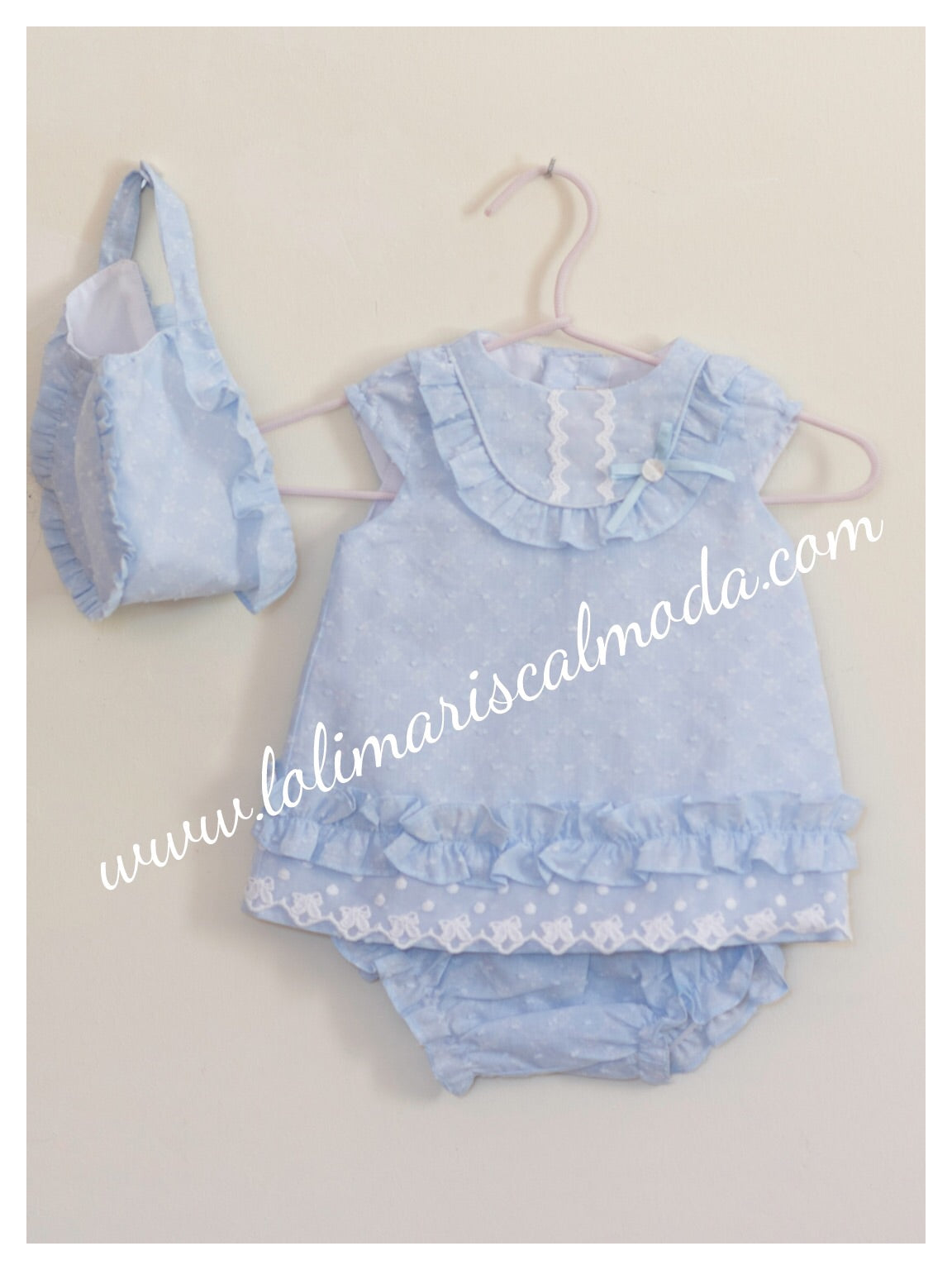 Vestido y braga Bebé niña Dolce Petit 2019 Canastilla lolimariscalmoda 19.99