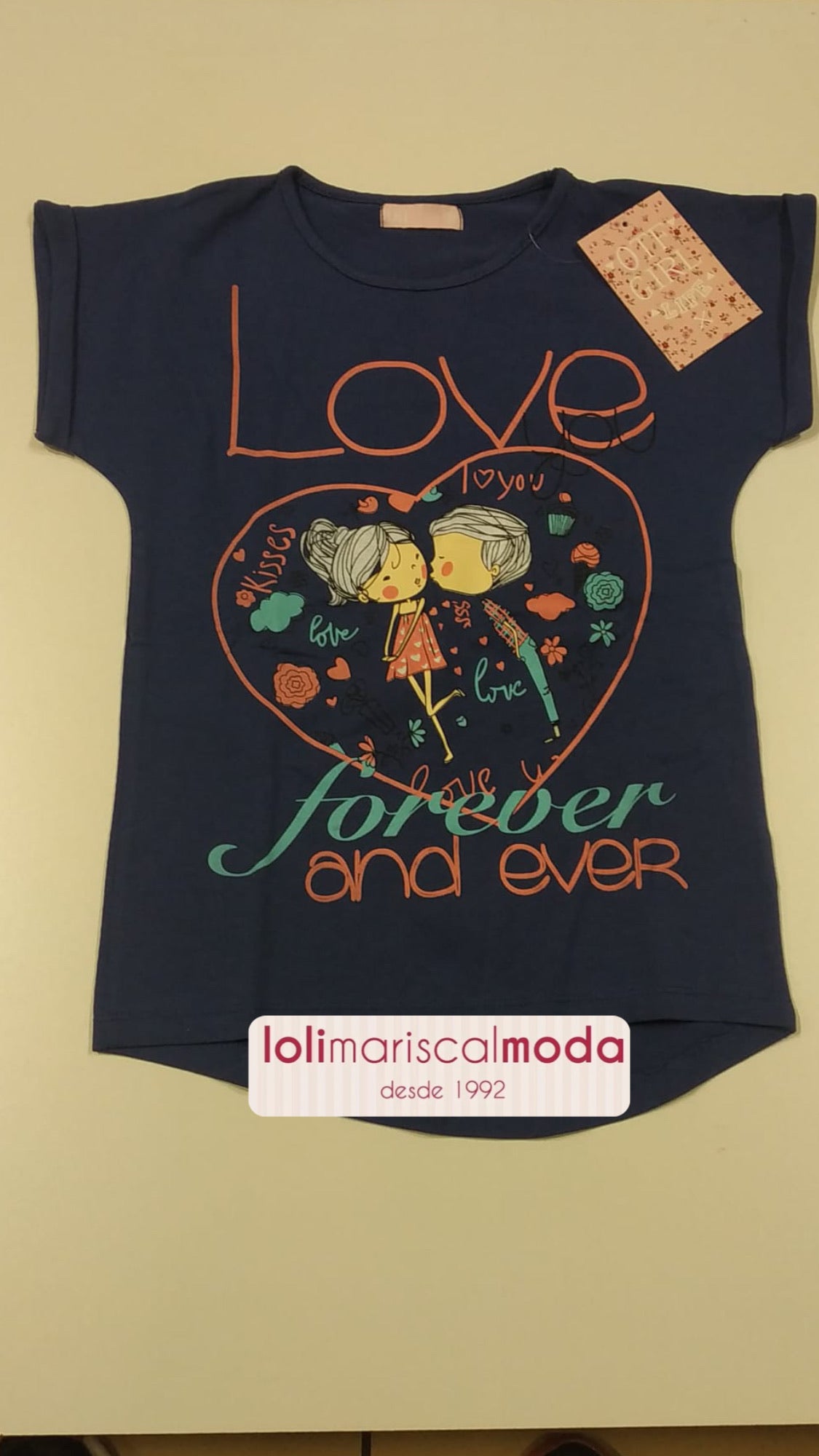 Camiseta Love Azul lolimariscalmoda 4.95