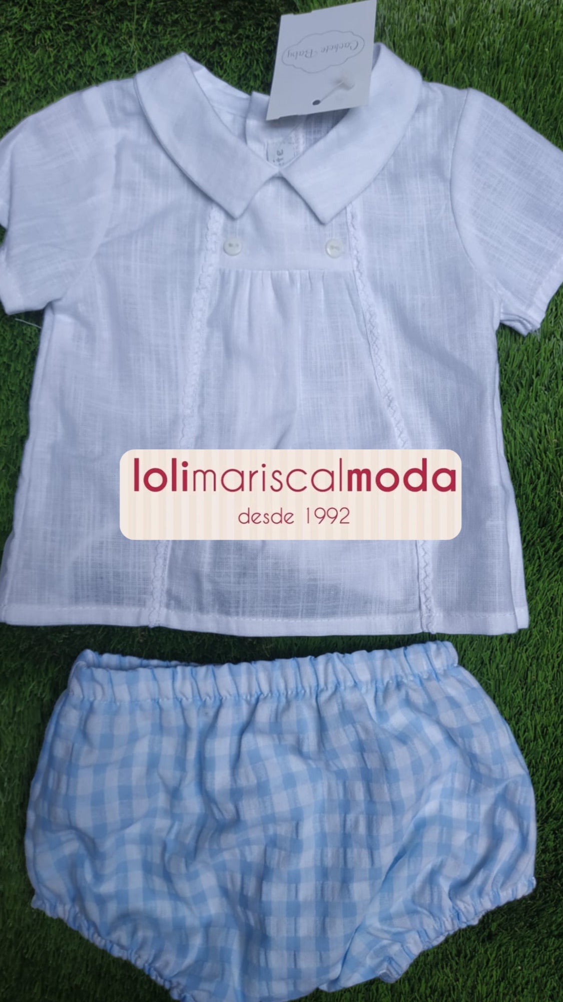 Conjunto Niño Celeste Cachete Baby NC 21 lolimariscalmoda 24.95