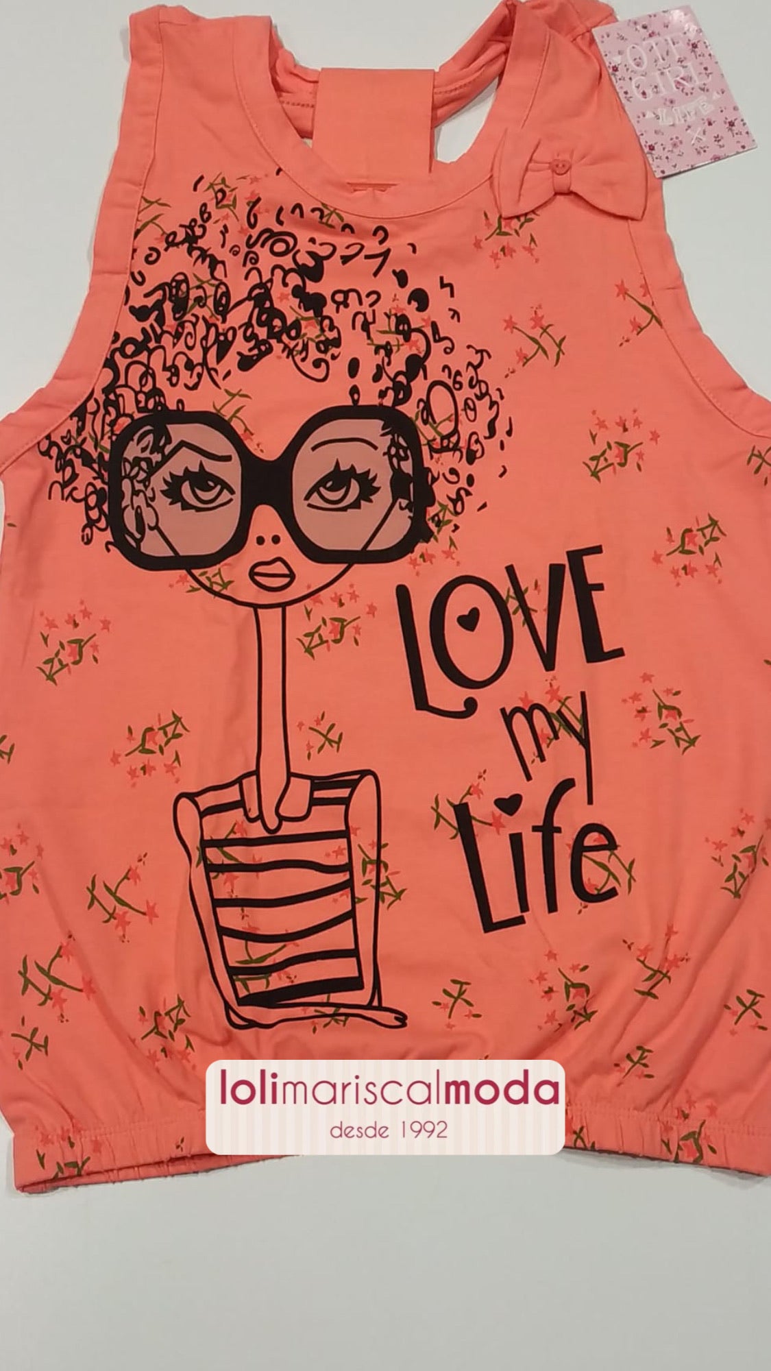 Camiseta Larga Naranja niña lolimariscalmoda 4.95