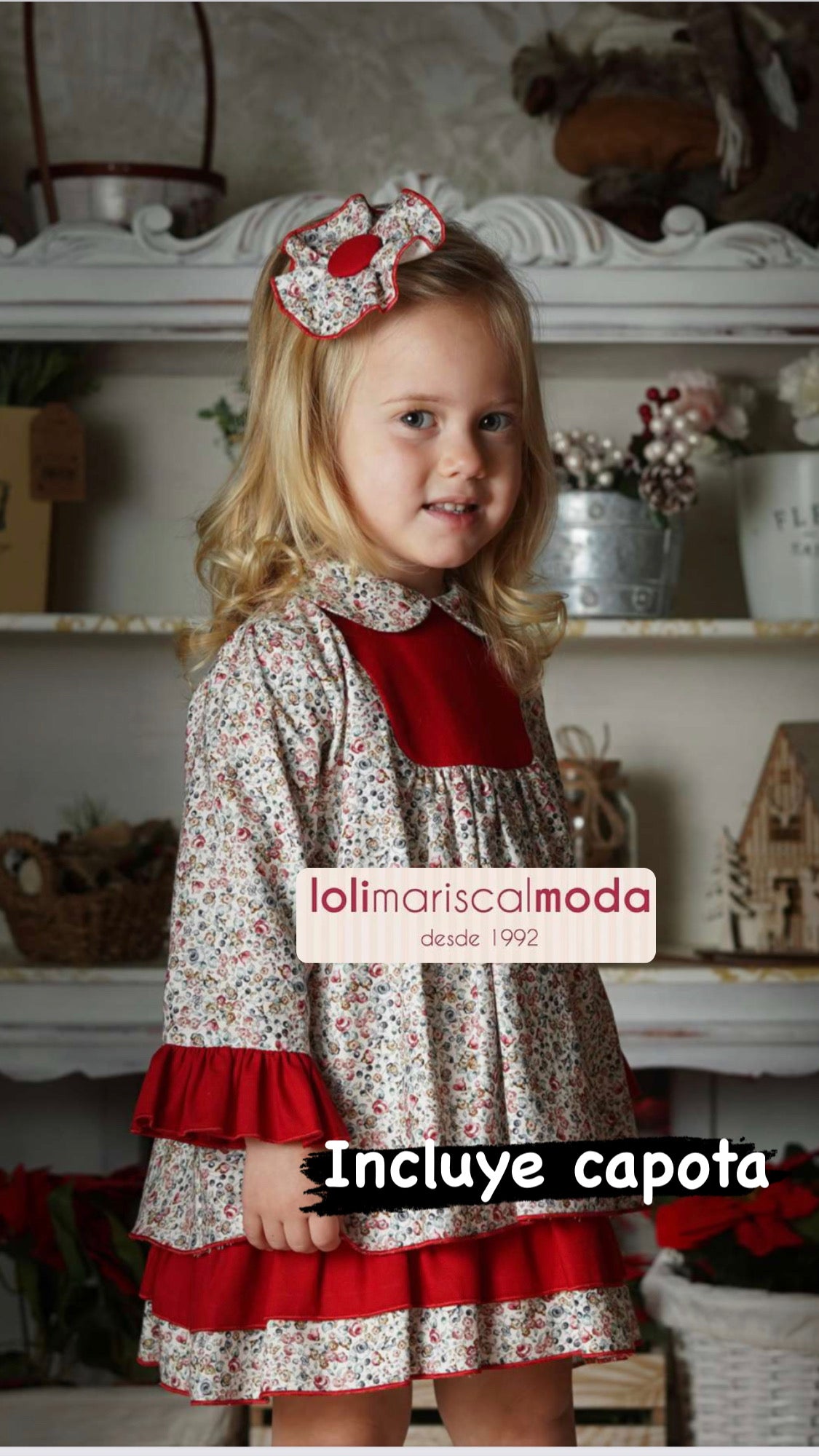 Vestido Bebé Rojo Lor Miral 22013/vbg