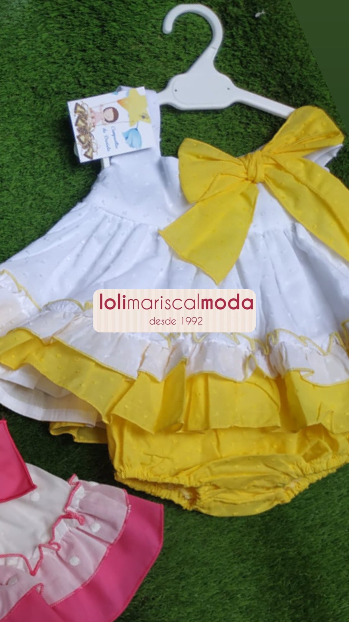 Vestido Matilda Rosa Amarillo NC21 Las Campanitas de Daniela lolimariscalmoda 24.95