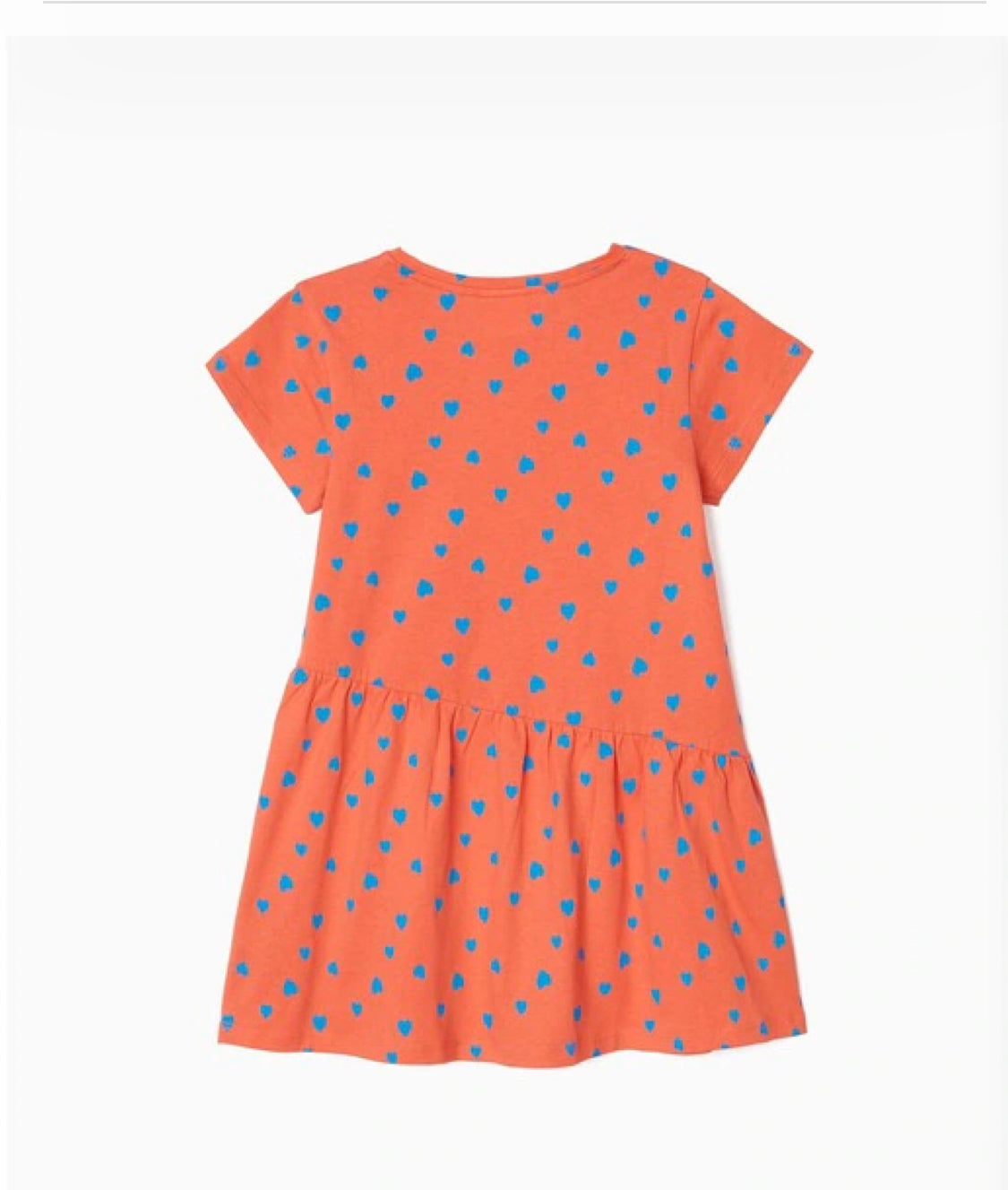 Vestido de niña en naranja con motivos de corazones en algodón 100% lolimariscalmoda 9.99