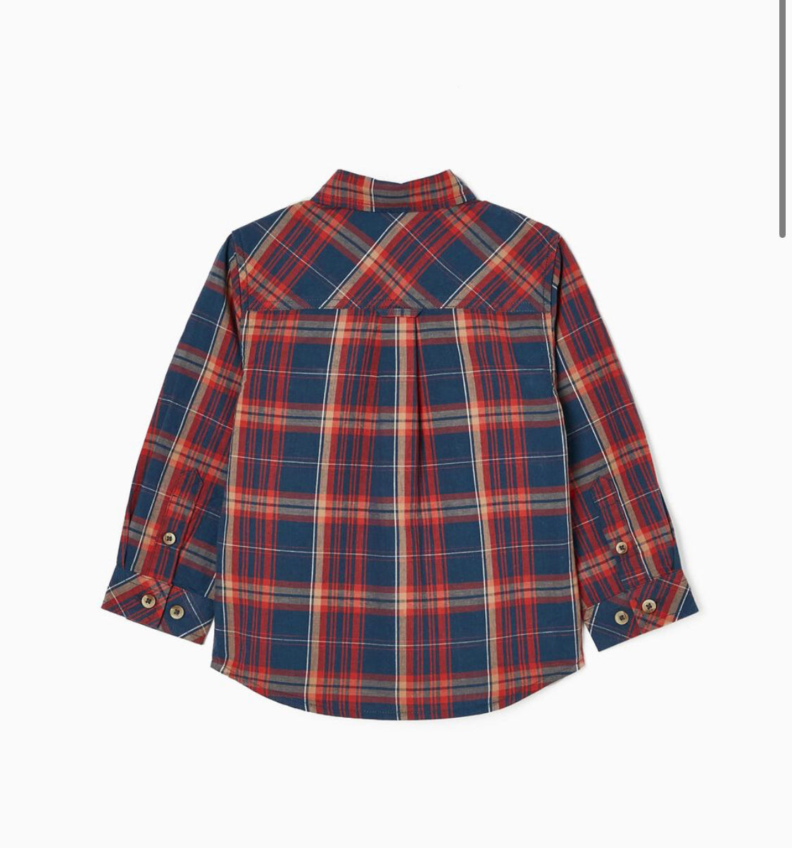 Camisa Bebé Cuadros Marino zippy