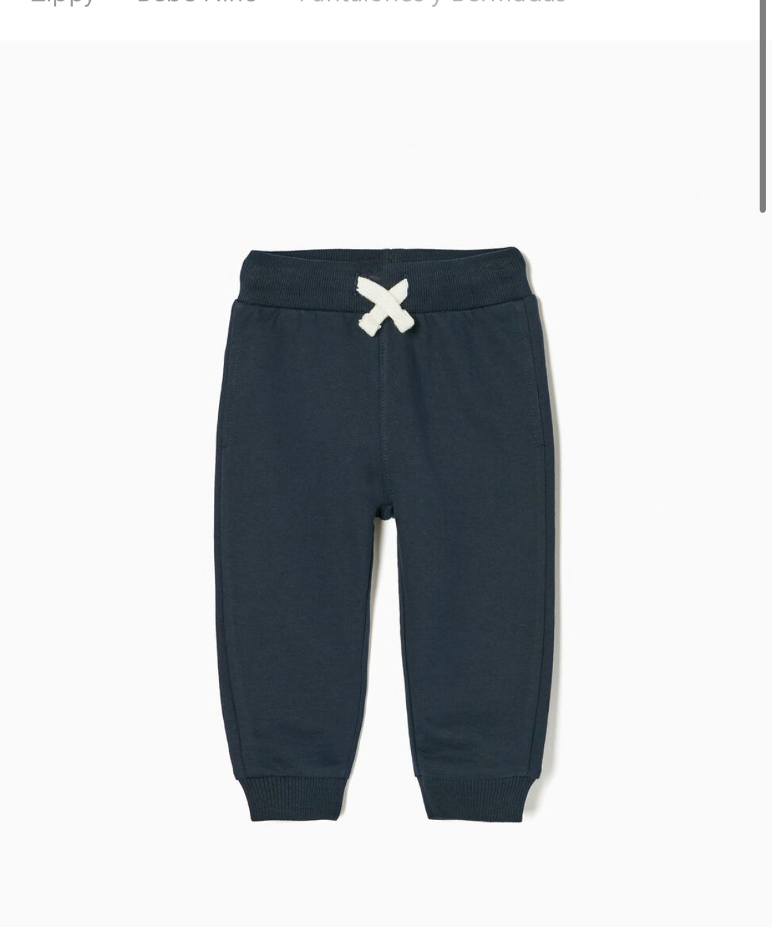 Pantalón Chándal Marino Bebé Zippy