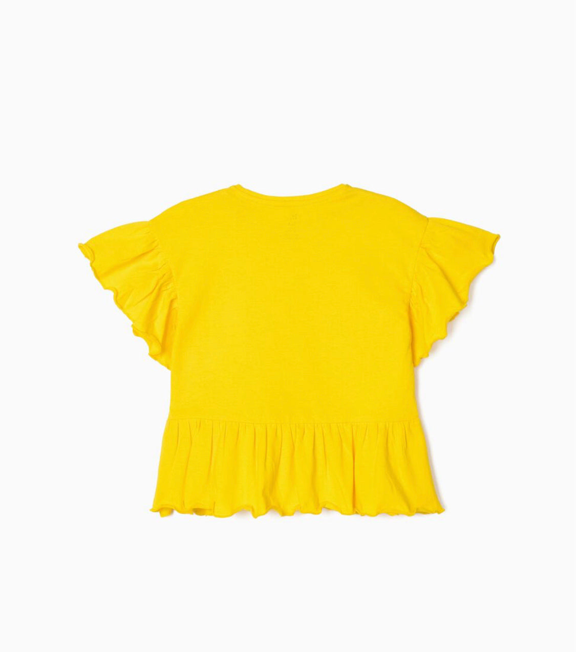 Camiseta Con Volantes Para Niña Amarilla lolimariscalmoda 5.99
