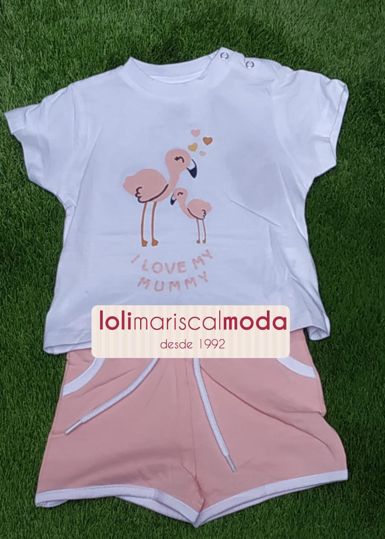 Conjunto niña bebé Flamenco LPU NC21 lolimariscalmoda 12.95