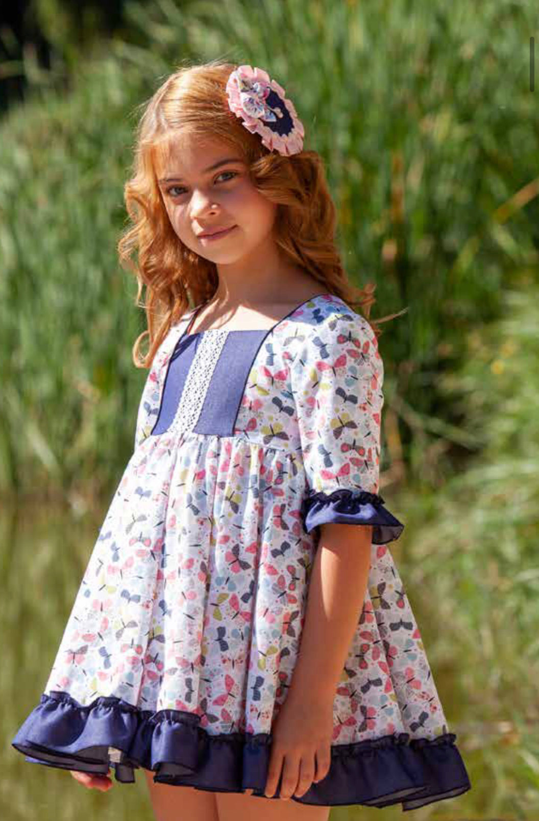 Vestido niña mariposas Dbb Colección NC22V lolimariscalmoda 49.90