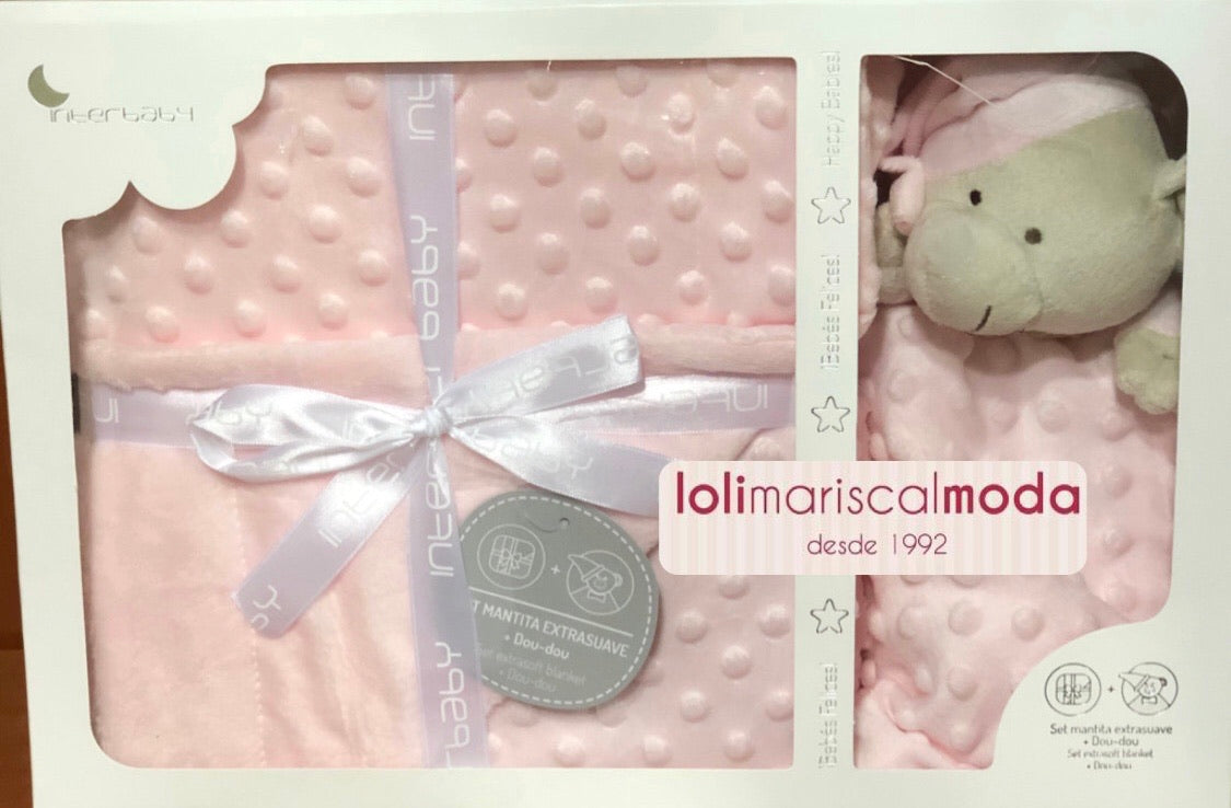 INTERBABY SET MANTA BURBUJA CON DOU DOU OSITO lolimariscalmoda 16.95