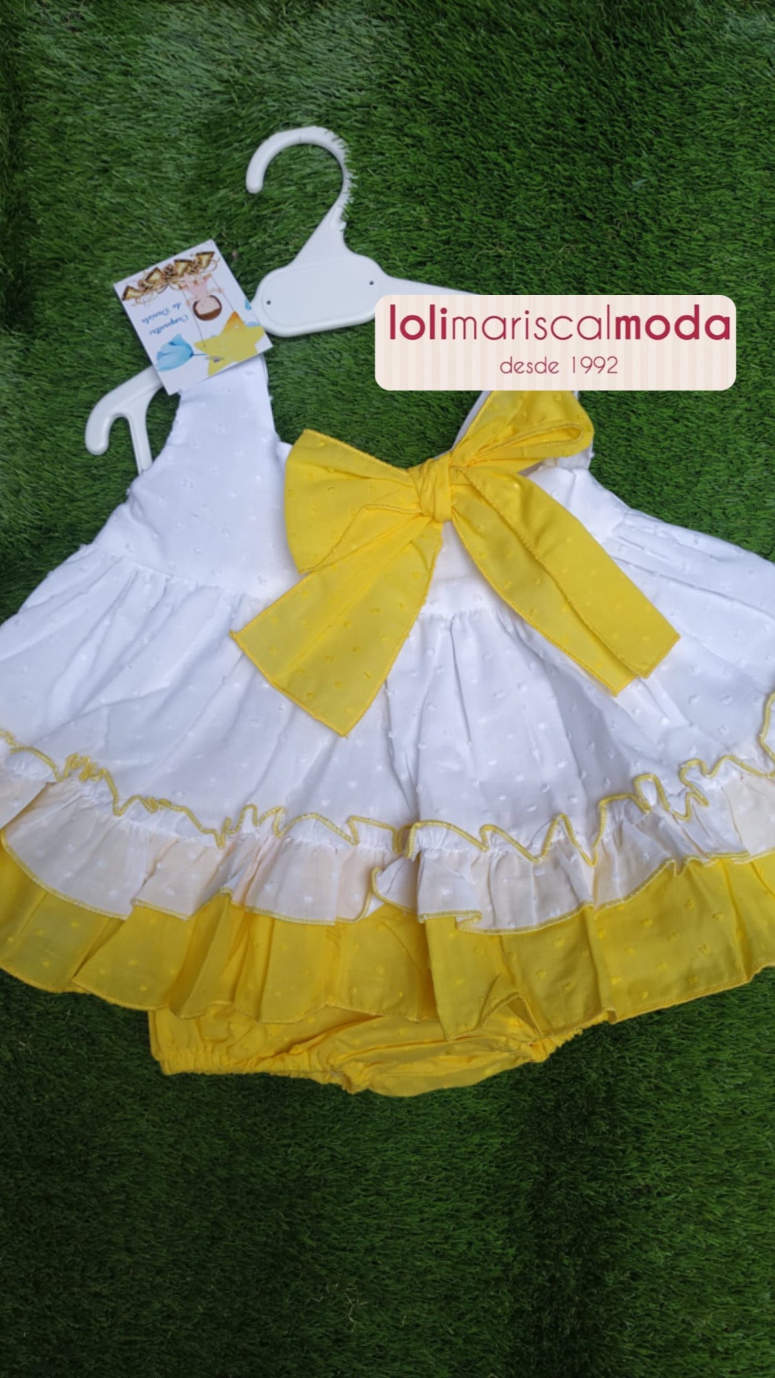 Vestido Matilda Rosa Amarillo NC21 Las Campanitas de Daniela lolimariscalmoda 24.95