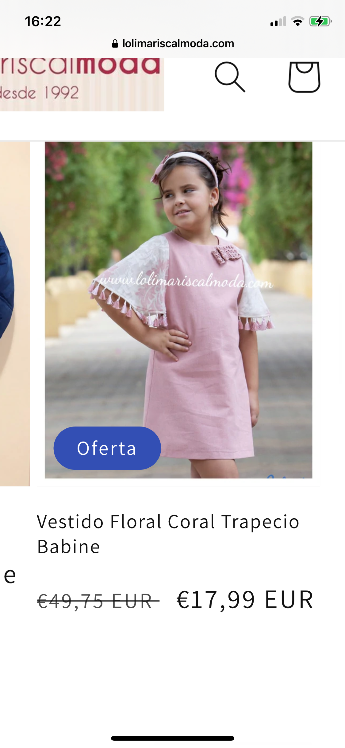 Vestido Rosita Lor Miral Eva Class NCV22 IM22