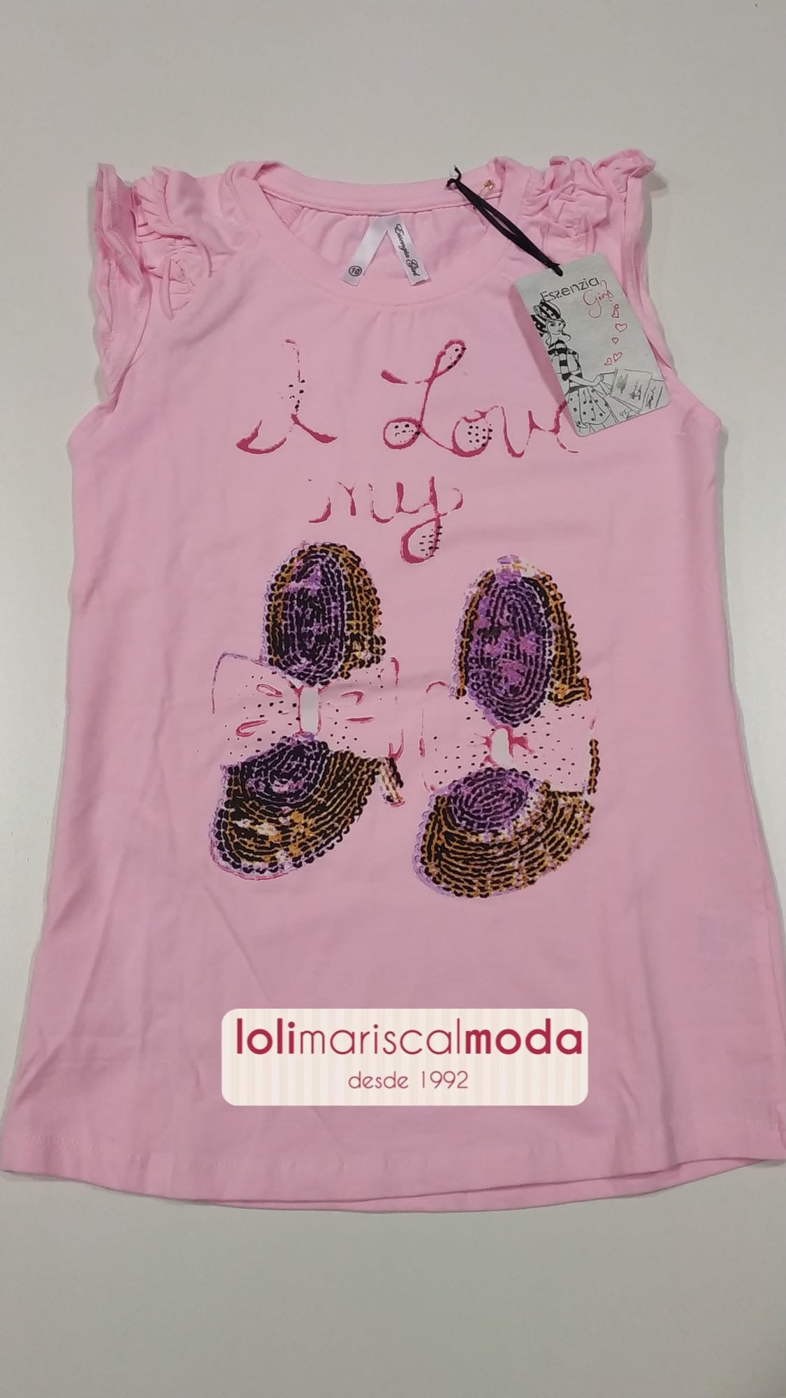 Camiseta niña Zapatillas Rosa lolimariscalmoda 4.95