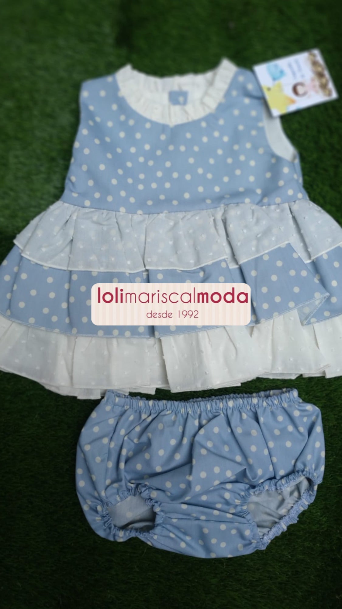 Vestido Manuela Celeste NC21 Las Campanitas de Daniela lolimariscalmoda 24.95