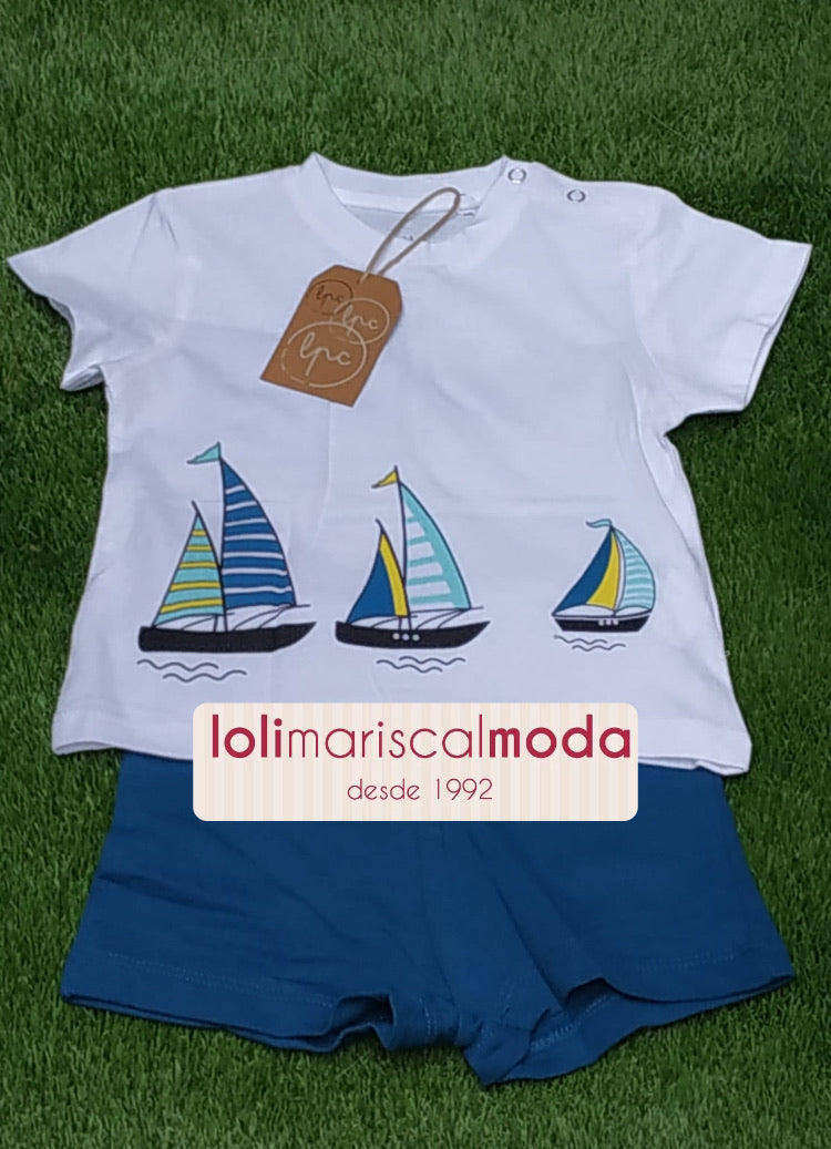 Conjunto niño bebe barcos LPU NC21 lolimariscalmoda 12.95