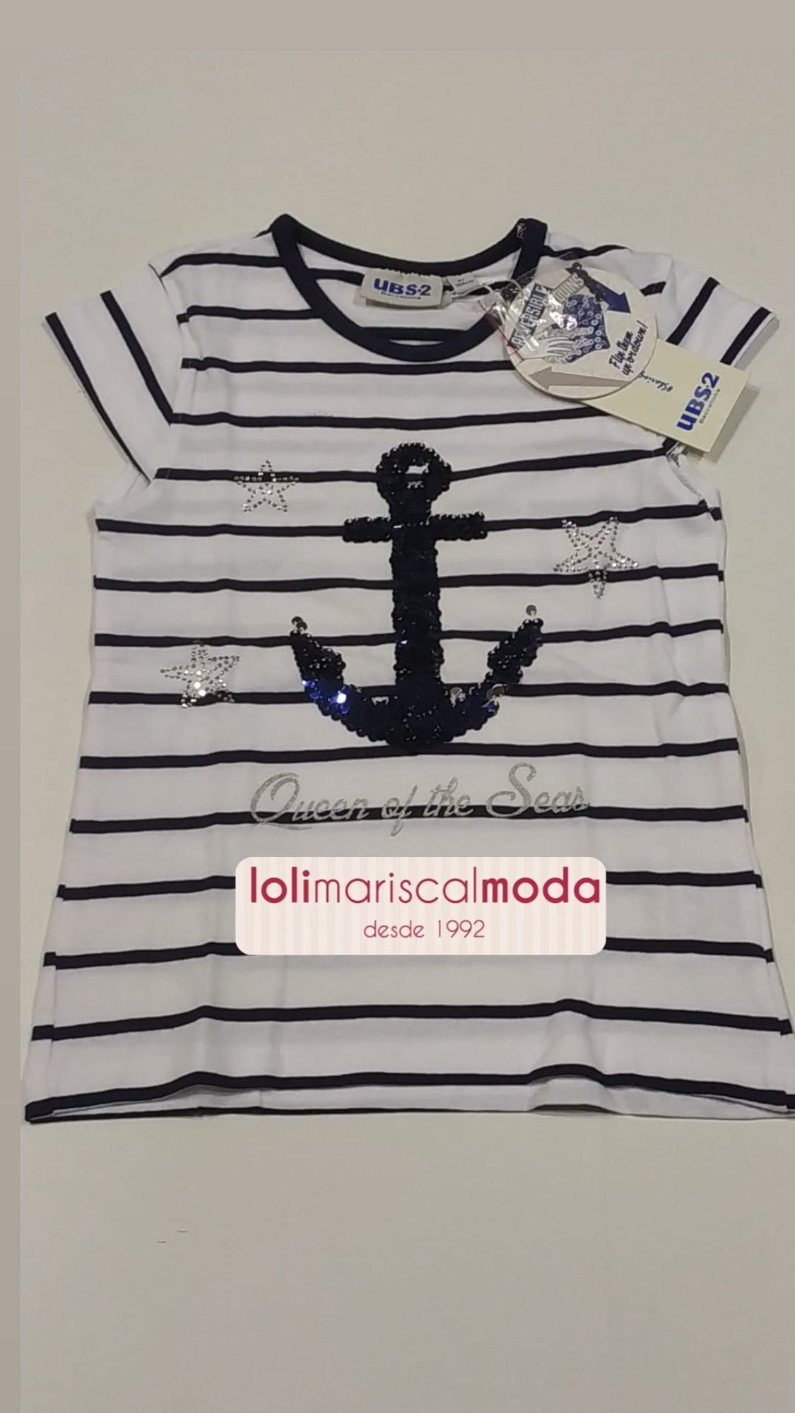 Camiseta Niña Ancla lentejuelas lolimariscalmoda 7.99