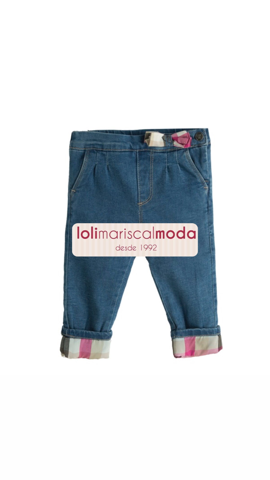Newness conjunto cuadros y pantalón vaquero lolimariscalmoda 15.95