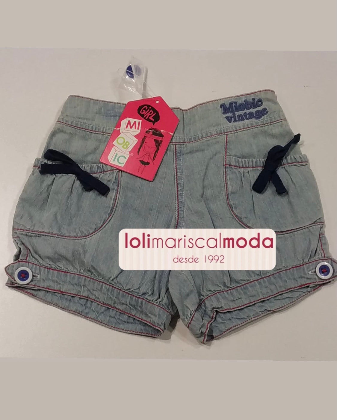 Pantalón Corto niña vaquero claro lolimariscalmoda 7.90