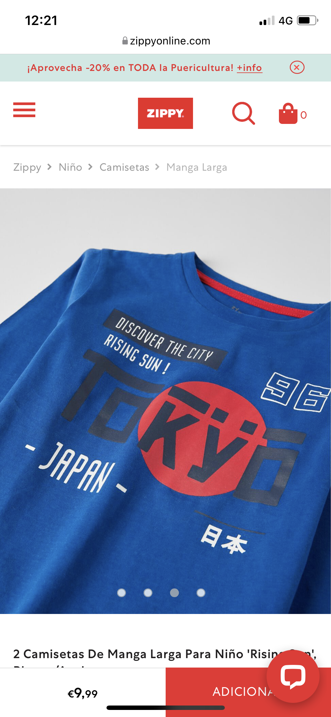 2 Camisetas De Manga Larga Para Niño 'Rising Sun', Blanco/Azul - lolimariscalmoda