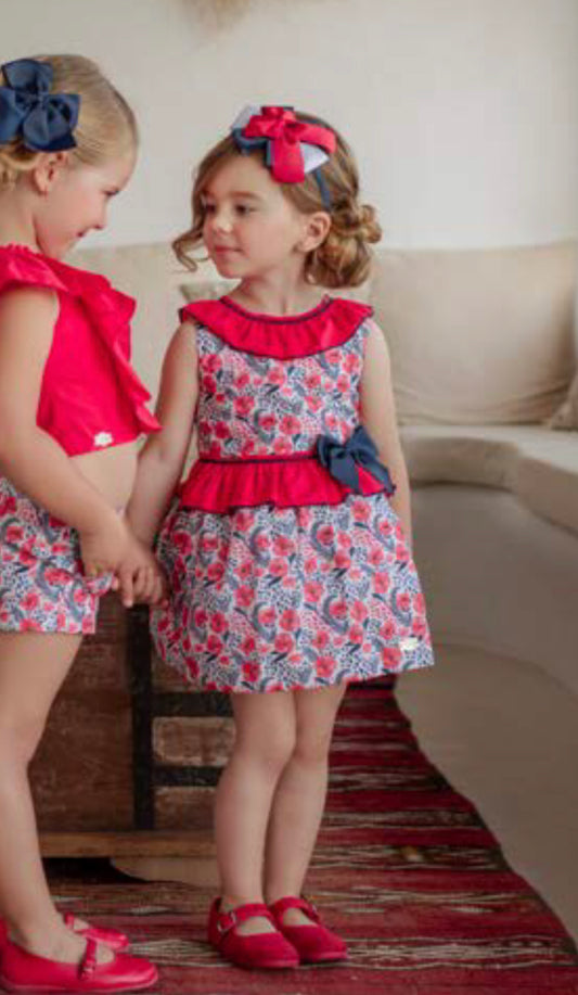Vestido Miranda Rojo floral 610/v lolimariscalmoda 39.90