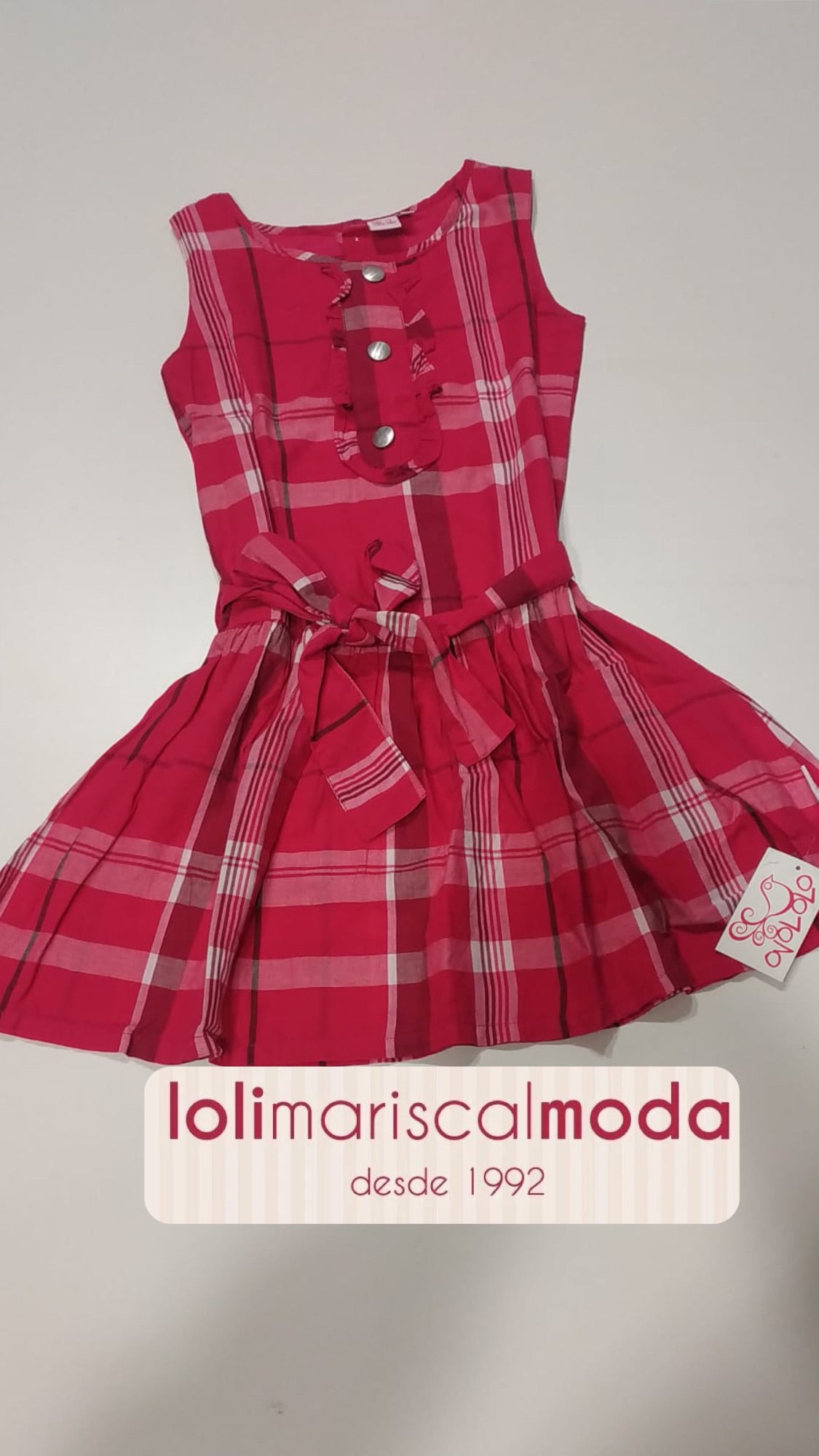 Vestido niña Cuadros lolimariscalmoda 8.99