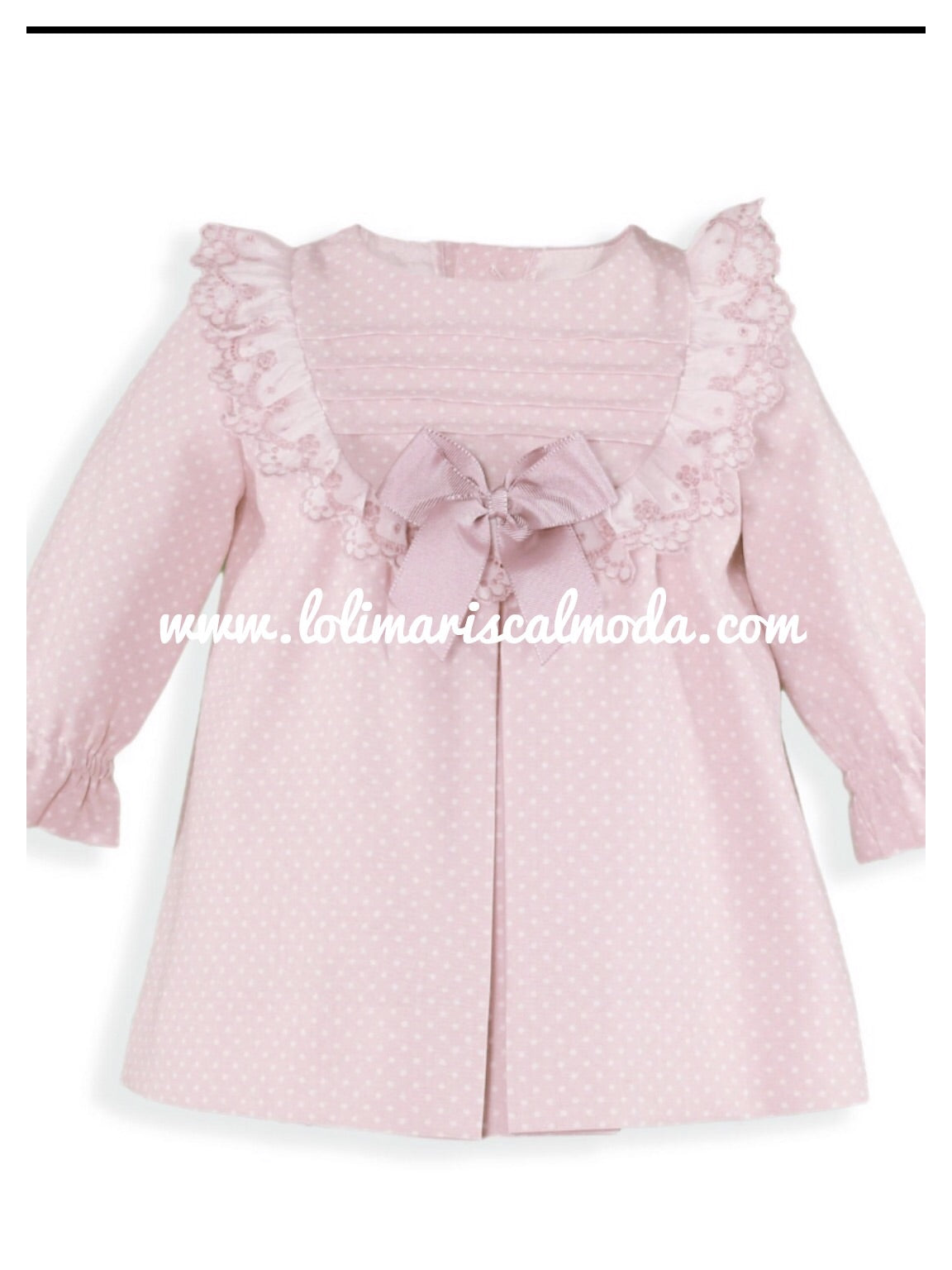 Miranda Vestido Bebé Topos Rosa 44/V lolimariscalmoda 19.99