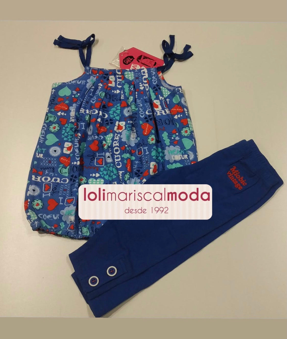 Conjunto Niña Azulon 2 pieza lolimariscalmoda 11.90