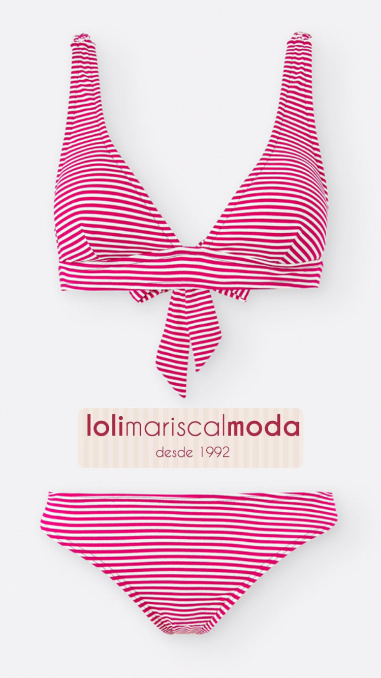 Biquini WaterLemon NC21 Rayas rosas lolimariscalmoda 21.95