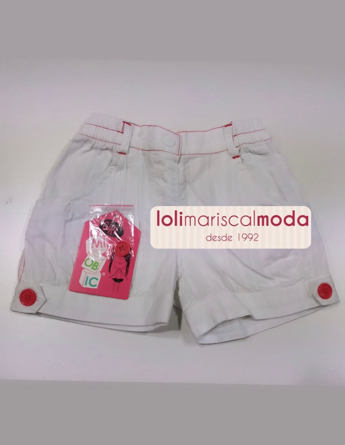 Pantalón Corto niña blanco lolimariscalmoda 7.90