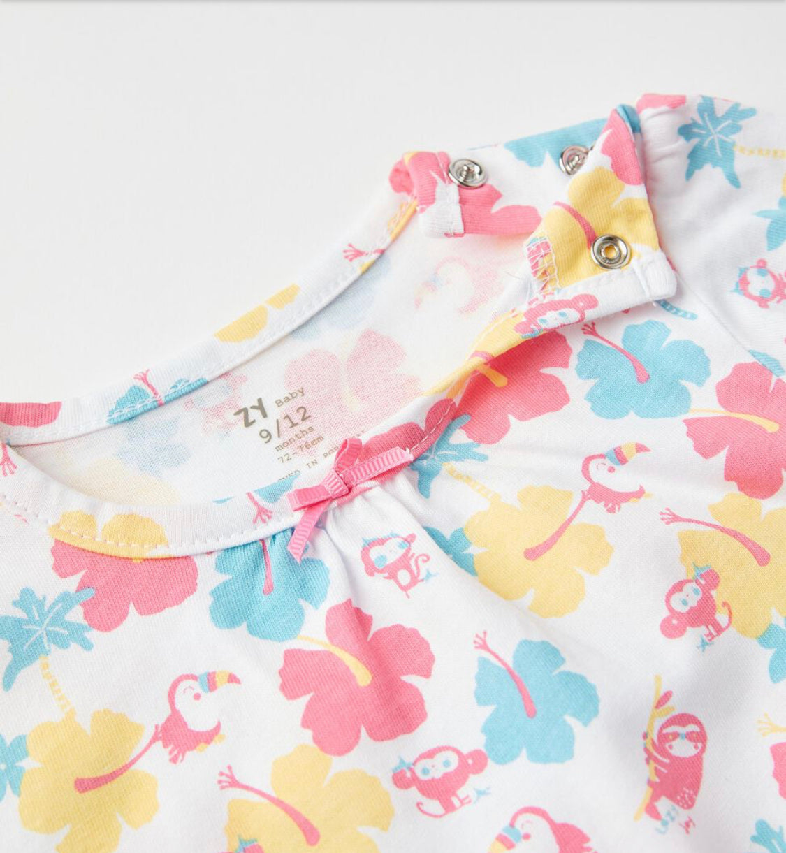 2 Pijamas Romper Para Bebé Niña 'Tropical Baby', Multicolor lolimariscalmoda 15.99