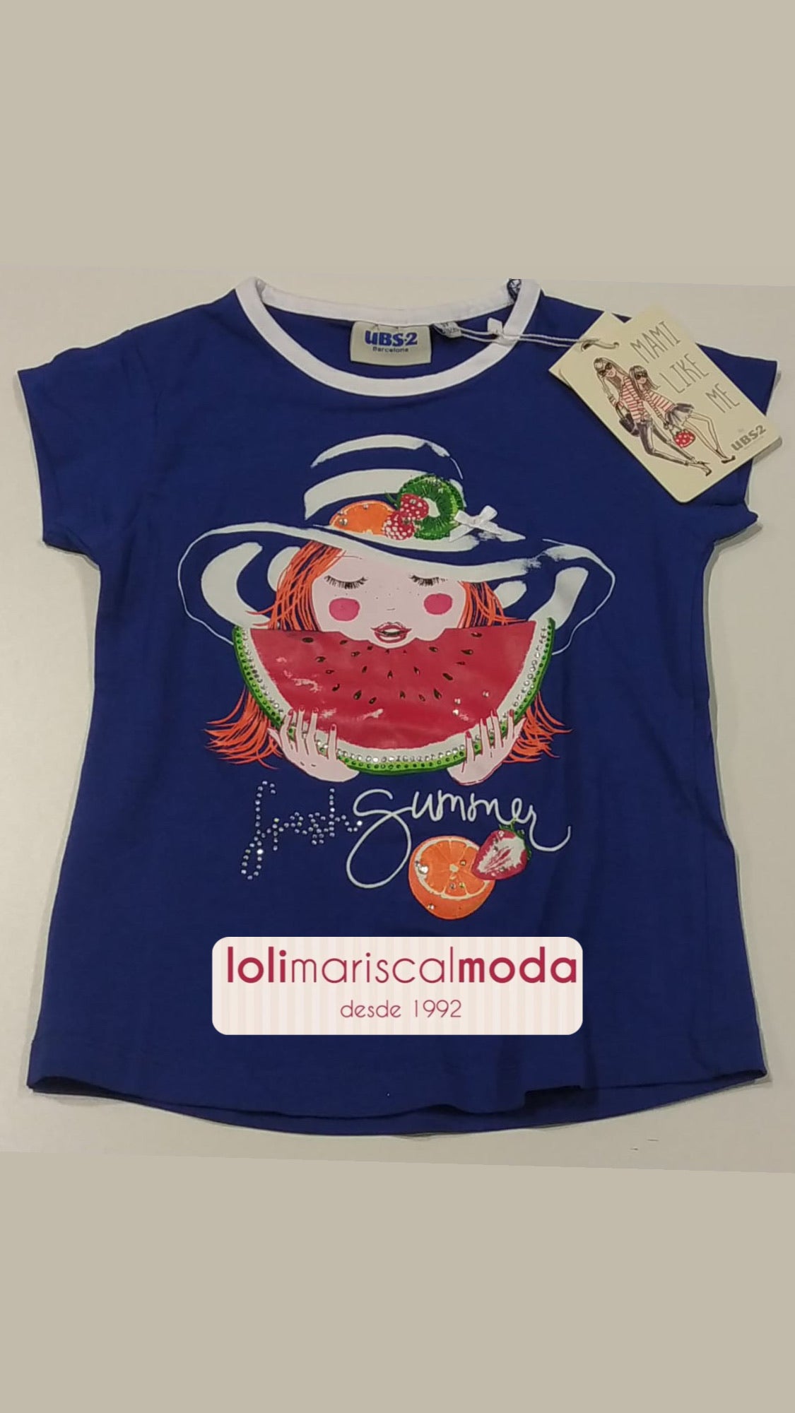 Camiseta Niña Summer Azul lolimariscalmoda 6.99