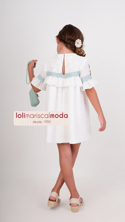 Vestido Nekenia niña  agua marina 2621821