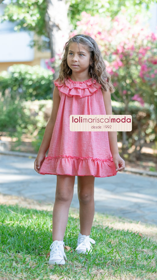 Vestido volantes 26vv14 Vera Coral