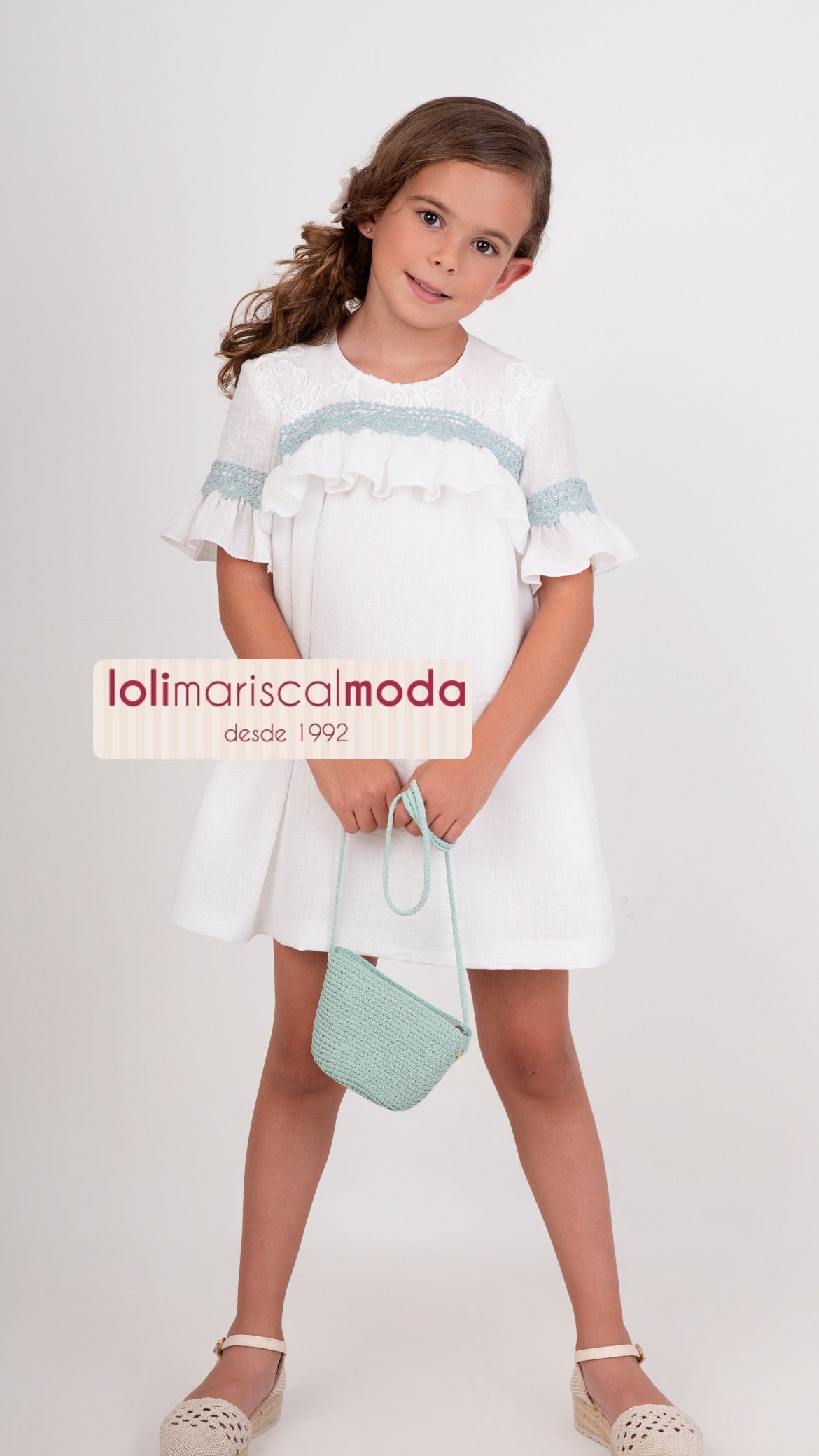 Vestido Nekenia niña  agua marina 2621821