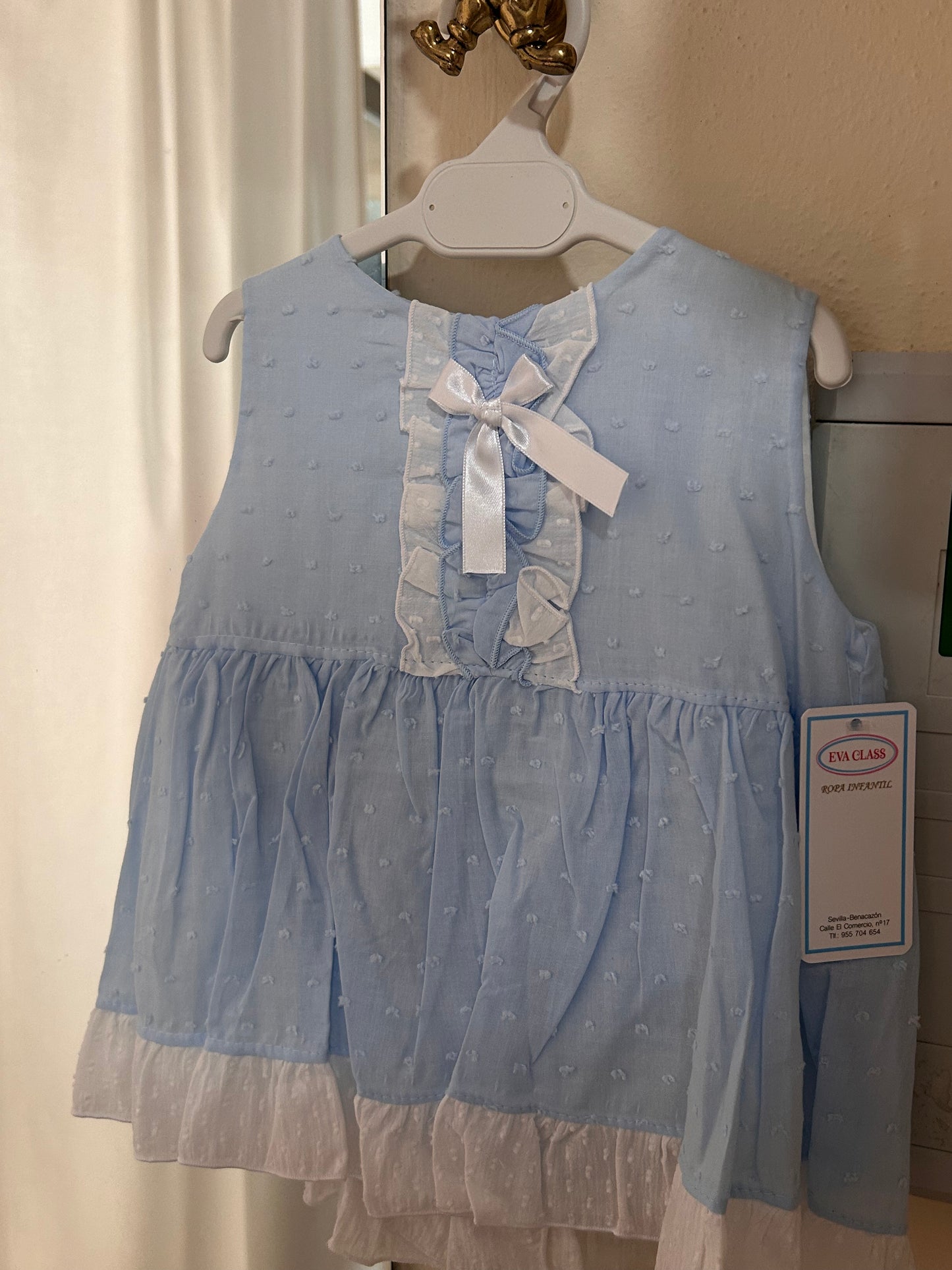 Vestido y braga Eva Class Celeste