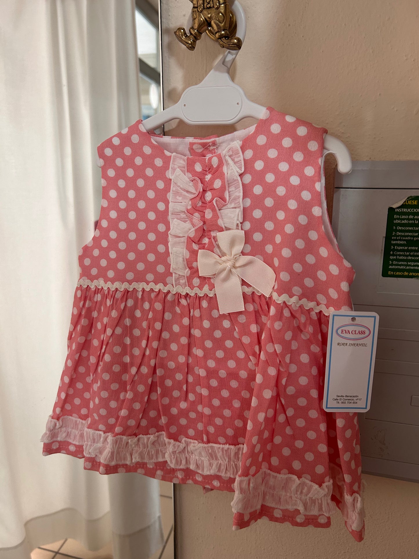 Vestido y braga Eva Class topos coral