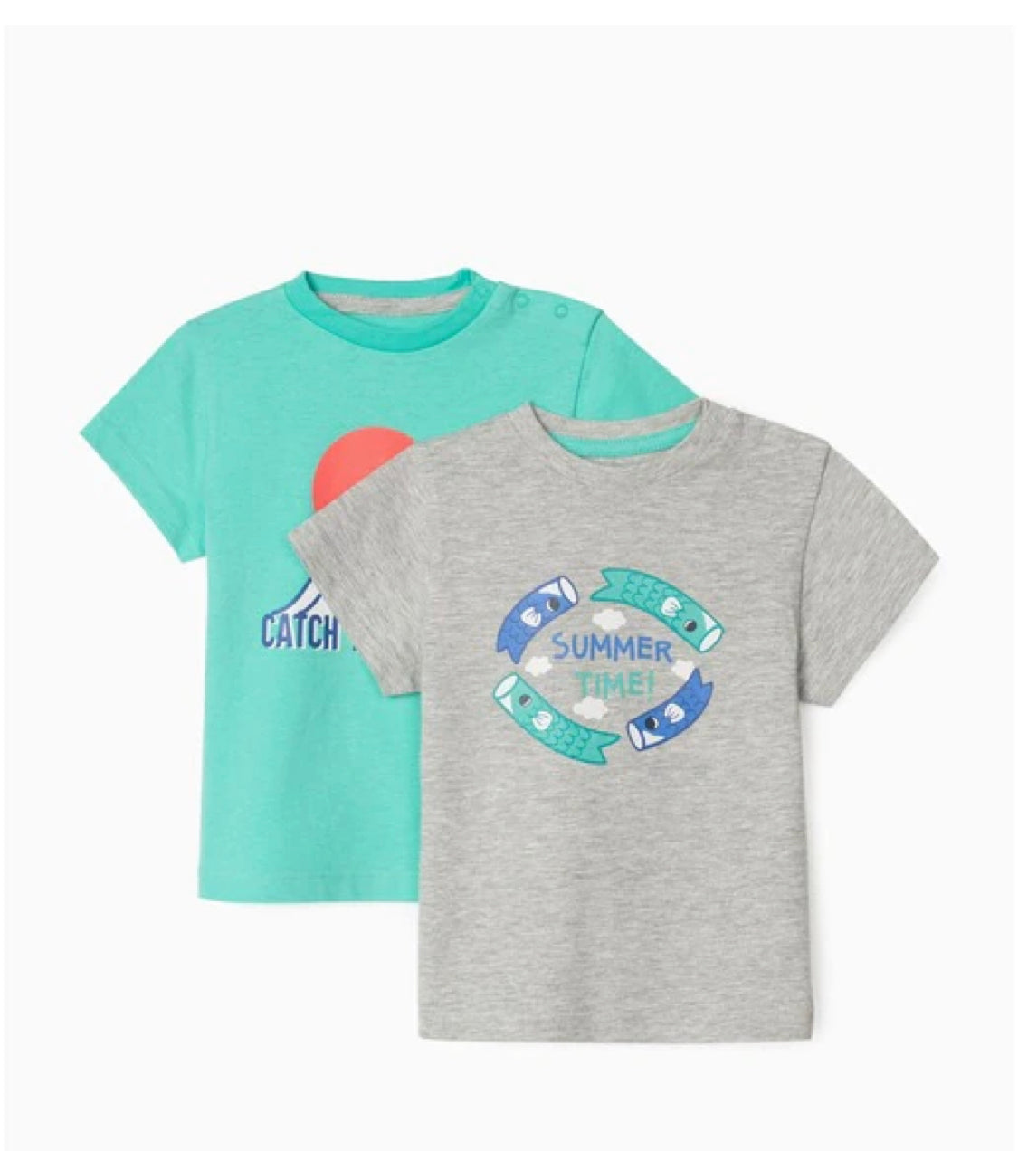 Pack de 2 camisetas v de bebé niñode algodón 100% con estampado frontal lolimariscalmoda 9.99