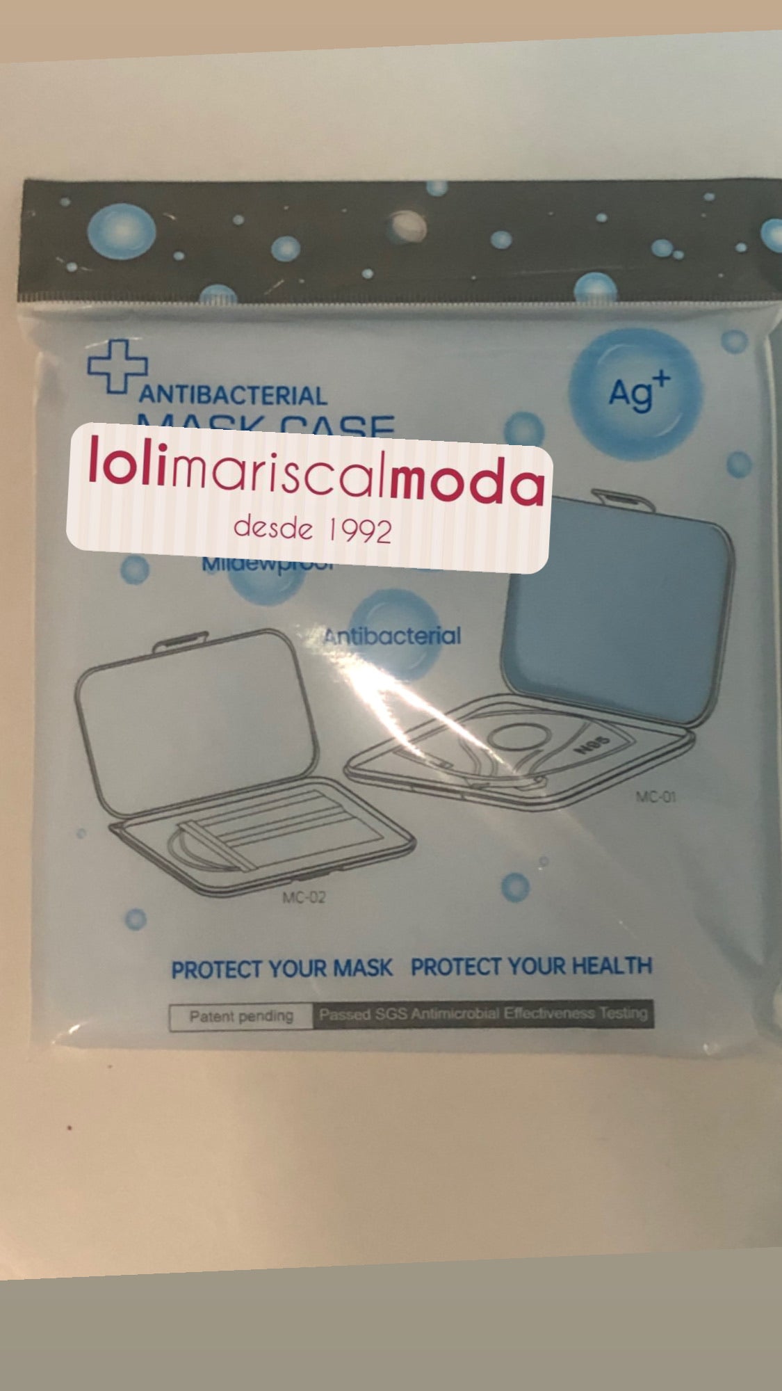 Caja porta mascarillas anti bacteriana lolimariscalmoda 2.95