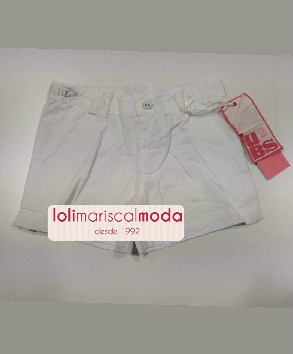 Pantalón Corto niña blanco Liso lolimariscalmoda 7.90